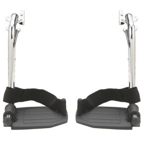 Drive, Chrome Swing Away Footrests with Aluminum Footplates, 1 Pair, STDSF-TF