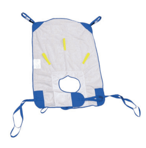 Arjo Loop Hammock Sling, 4-Strap mesh sling for mobility support and toileting in home care.