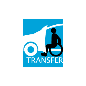 Wheelchair transfer lift icon for Mobility Innovations Universal Milford 9526001, mobility support in vehicles.