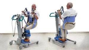 Arjo Sara Flex Seated Transfer Sling (TSS.511) aids elderly mobility for home care.