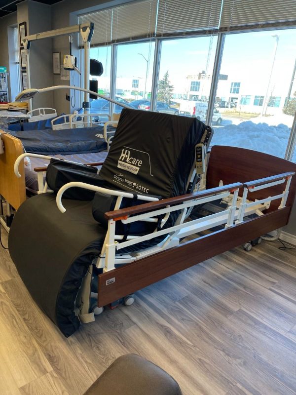 HaCare, Bed Pack Y-Type Y3 Front-Exit Move Hospital bed, PP-UH-L8406-FE-27-Varnished-Wood Naturel - Image 12