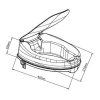 PCP, Molded Raised Toilet Seat with Lid, 7022 - Image 9
