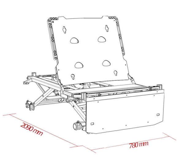 HaCare, Bed Pack Y-Type Y3 Front-Exit Move Hospital bed, PP-UH-L8406-FE-27-Varnished-Wood Naturel - Image 6